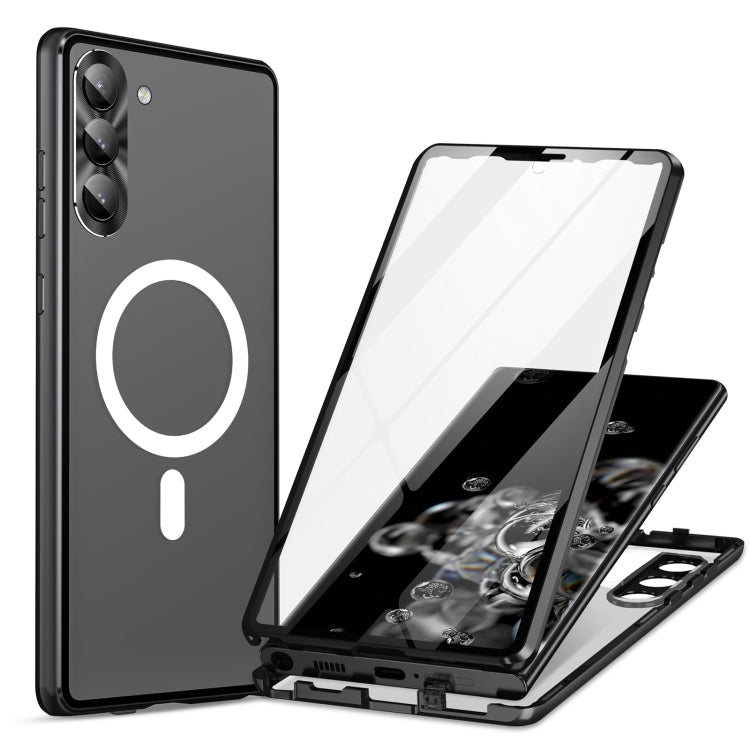 HD Full Cover Magsafe Magnetic Metal Tempered Glass Phone Case, For Samsung Galaxy S23+ 5G, For Samsung Galaxy S23 5G, For Samsung Galaxy S22+ 5G, For Samsung Galaxy S22 5G