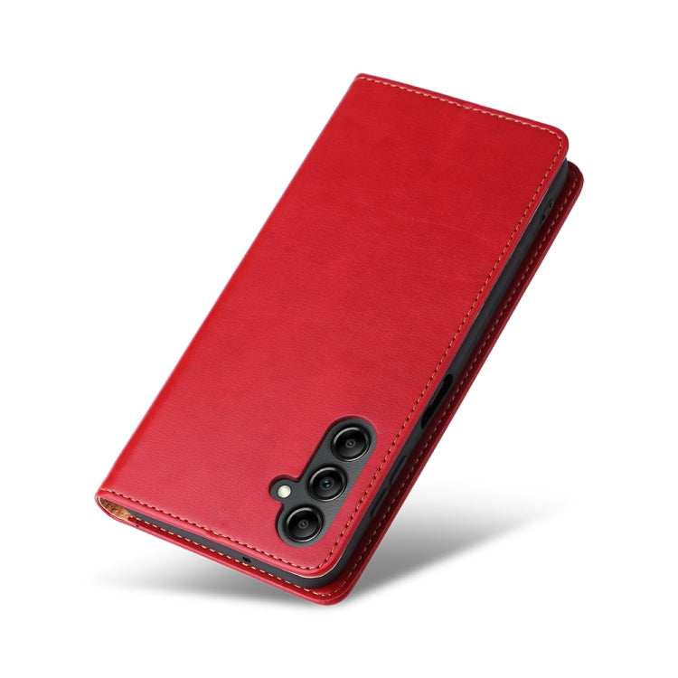 Fierre Shann PU Genuine Leather Texture Leather Phone Case, For Samsung Galaxy A14 5G, For Samsung Galaxy A23, For Samsung Galaxy A34 5G
