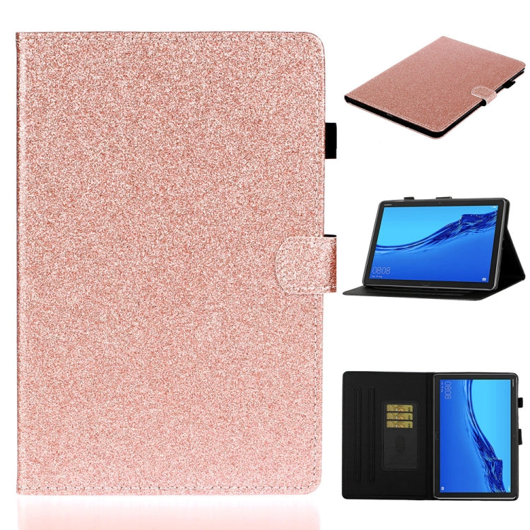 Glossy Glitter Powder Horizontal Flip Leather Case with Holder & Card Slot & Sleep / Wake-up Function, For Huawei MediaPad M5 lite, For Lenovo Tab M10 Plus TB-X606F, For Lenovo Tab M10 TB-X605F / X505