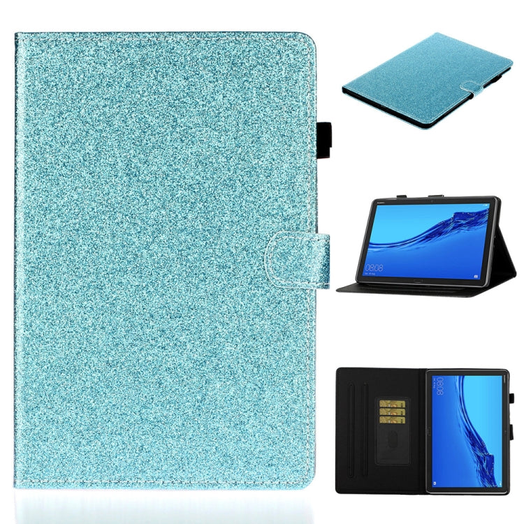 Glossy Glitter Powder Horizontal Flip Leather Case with Holder & Card Slot & Sleep / Wake-up Function, For Huawei MediaPad M5 lite, For Lenovo Tab M10 Plus TB-X606F, For Lenovo Tab M10 TB-X605F / X505