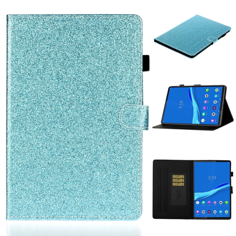 Glossy Glitter Powder Horizontal Flip Leather Case with Holder & Card Slot & Sleep / Wake-up Function, For Huawei MediaPad M5 lite, For Lenovo Tab M10 Plus TB-X606F, For Lenovo Tab M10 TB-X605F / X505
