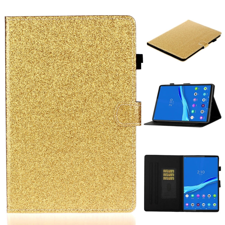Glossy Glitter Powder Horizontal Flip Leather Case with Holder & Card Slot & Sleep / Wake-up Function, For Huawei MediaPad M5 lite, For Lenovo Tab M10 Plus TB-X606F, For Lenovo Tab M10 TB-X605F / X505