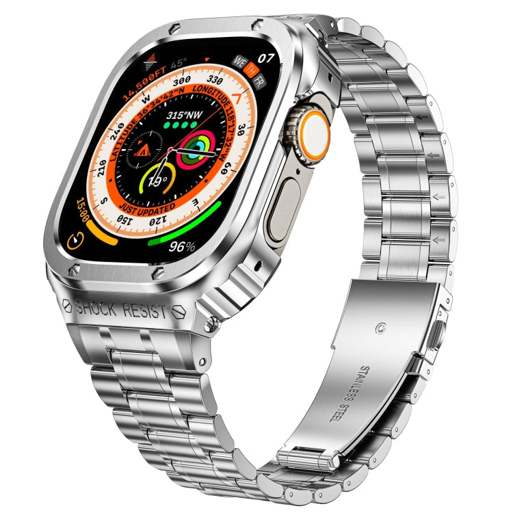 Metal Integrated Watch Protective Case, For Apple Watch Series SE 2025&6&SE&5&4 44mm, For Apple Watch Ultra 3 / 2 / 1 49mm, For Apple Watch Series 9 / 8 / 7 45mm