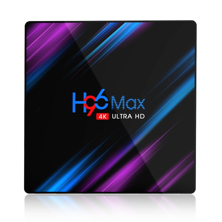 H96 Max-3318 4K Ultra HD Android TV Box with Remote Controller, Android 10.0, RK3318 Quad-Core 64bit Cortex-A53, 2GB+16GB, Support TF Card / USBx2 / AV / Ethernet, Plug Specification:UK Plug