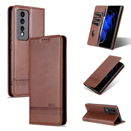 AZNS Magnetic Calf Texture Flip Leather Phone Case, For Honor 80 GT