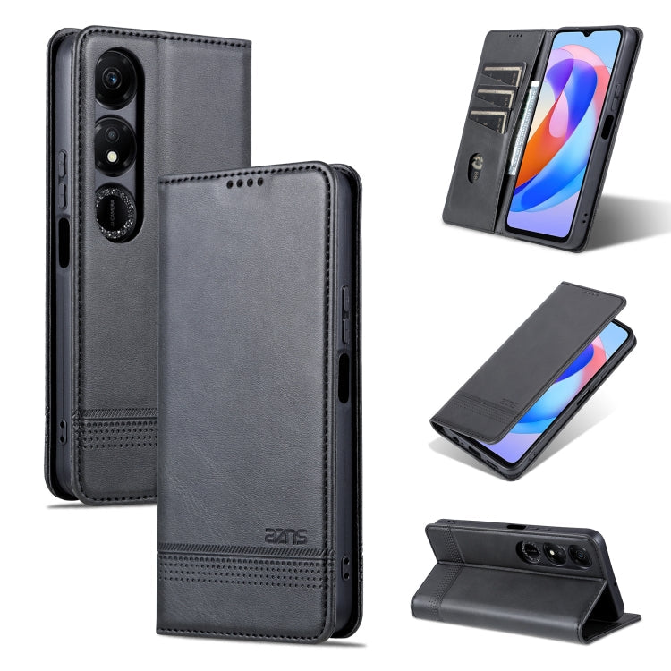AZNS Magnetic Calf Texture Flip Leather Phone Case, For Honor Play 50 Plus, For Honor X50, For Honor X50i/90 Lite, For Honor Play 40