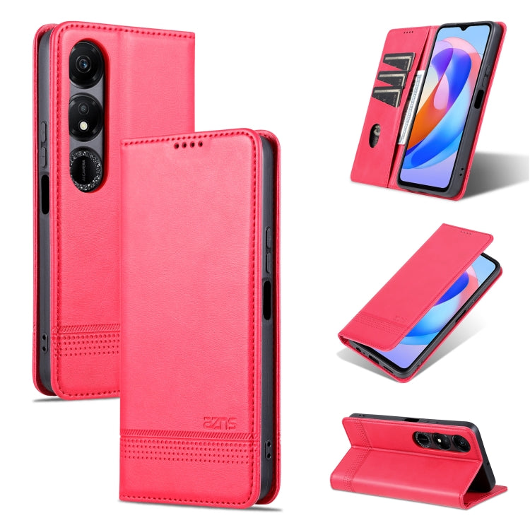 AZNS Magnetic Calf Texture Flip Leather Phone Case, For Honor Play 50 Plus, For Honor X50, For Honor X50i/90 Lite, For Honor Play 40