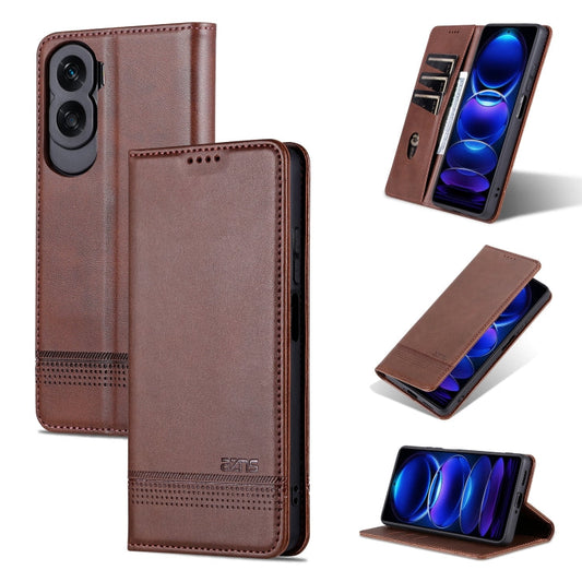 AZNS Magnetic Calf Texture Flip Leather Phone Case, For Honor X50i/90 Lite, For Honor Play 40, For Honor 90 Pro, For Honor 90