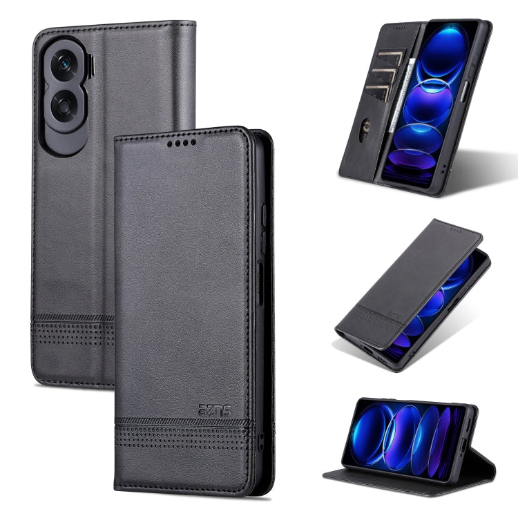 AZNS Magnetic Calf Texture Flip Leather Phone Case, For Honor Play 50 Plus, For Honor X50, For Honor X50i/90 Lite, For Honor Play 40