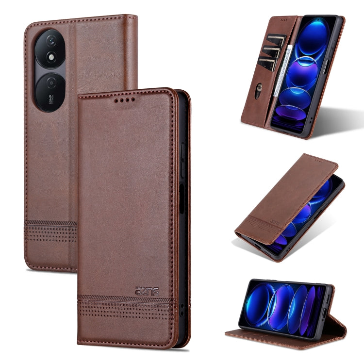 AZNS Magnetic Calf Texture Flip Leather Phone Case, For Honor Play 50 Plus, For Honor X50, For Honor X50i/90 Lite, For Honor Play 40
