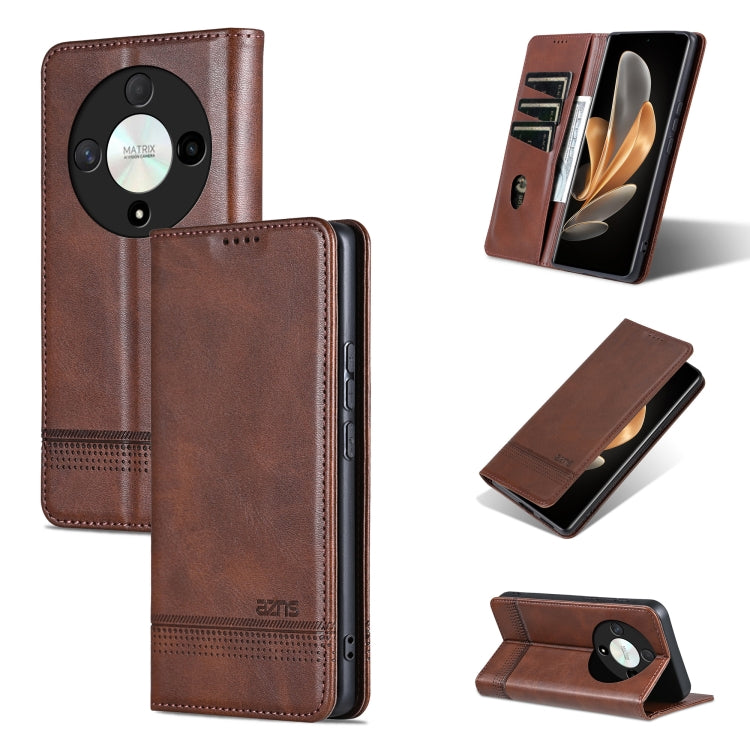 AZNS Magnetic Calf Texture Flip Leather Phone Case, For Honor Magic6 Pro, For Honor Magic6, For Honor 90 GT, For Honor Magic6 Lite 5G/X9b