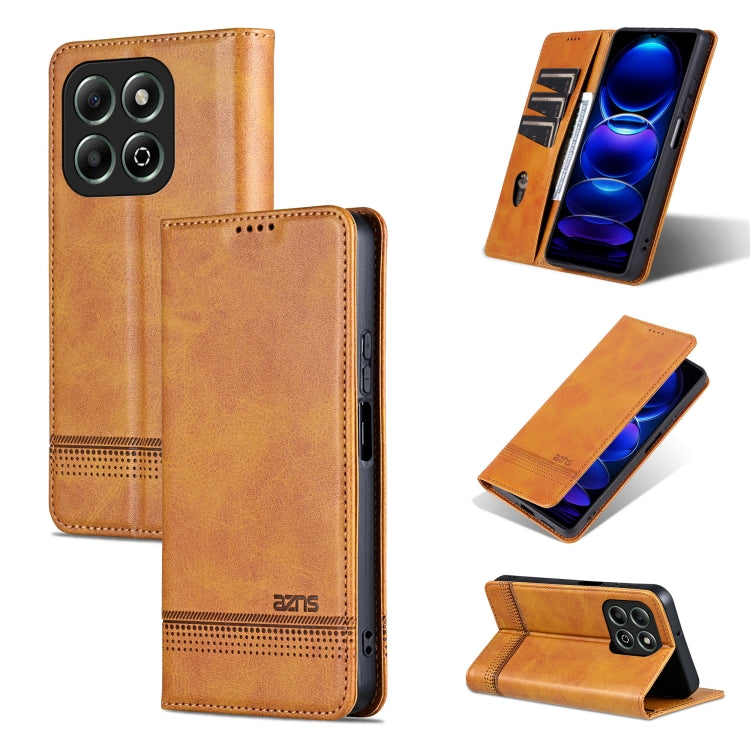 AZNS Magnetic Calf Texture Flip Leather Phone Case, For Honor X60, For Honor X60i, For Honor Play 60 Plus, For Honor X6b