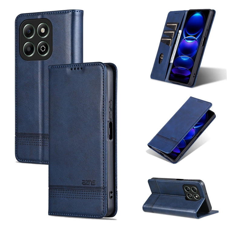 AZNS Magnetic Calf Texture Flip Leather Phone Case, For Honor X60, For Honor X60i, For Honor Play 60 Plus, For Honor X6b