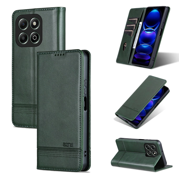 AZNS Magnetic Calf Texture Flip Leather Phone Case, For Honor X60, For Honor X60i, For Honor Play 60 Plus, For Honor X6b