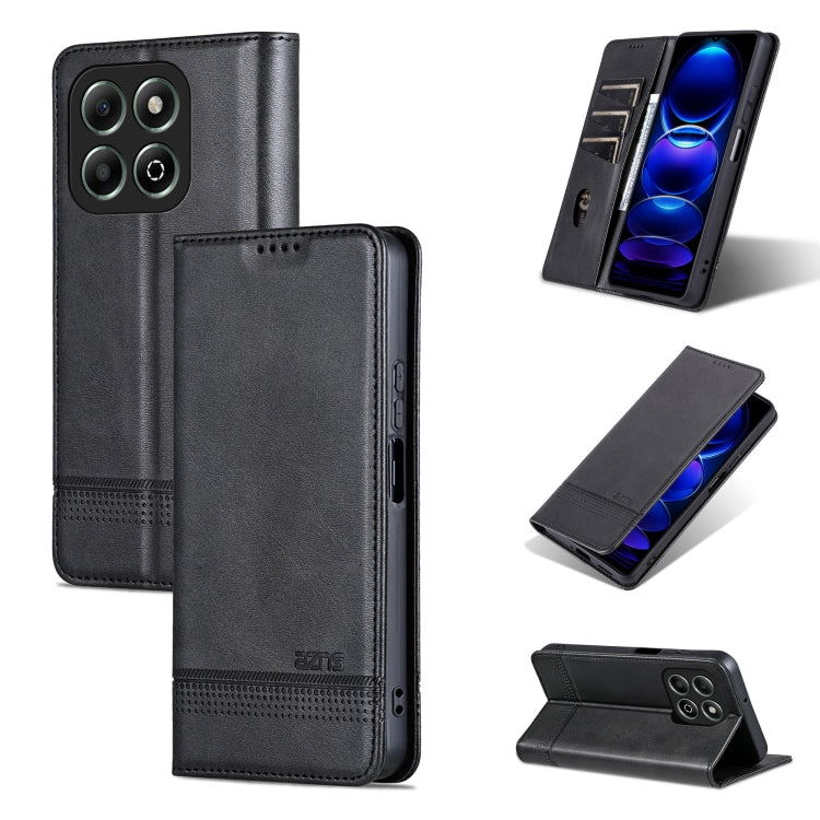 AZNS Magnetic Calf Texture Flip Leather Phone Case, For Honor X60, For Honor X60i, For Honor Play 60 Plus, For Honor X6b