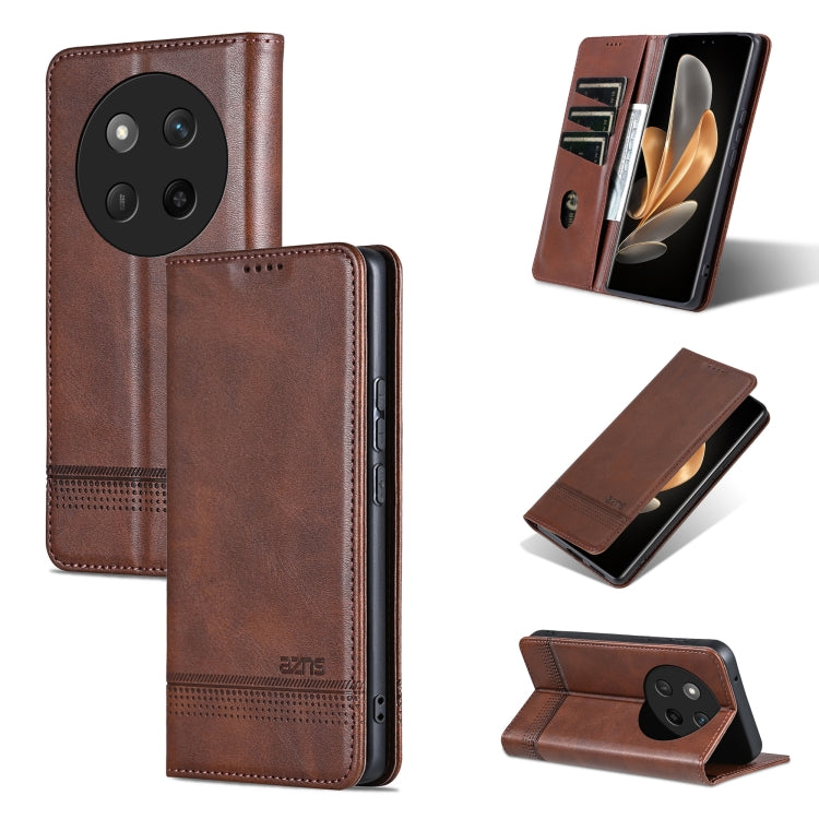 AZNS Magnetic Calf Texture Flip Leather Phone Case, For Honor 300, For Honor Magic7 Pro, For Honor Magic7, For Honor X60 Pro