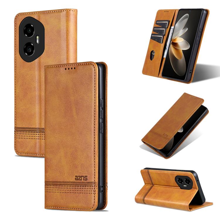 AZNS Magnetic Calf Texture Flip Leather Phone Case, For Honor 300, For Honor Magic7 Pro, For Honor Magic7, For Honor X60 Pro