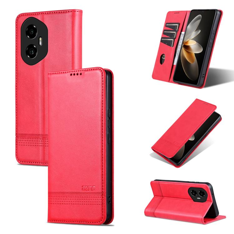 AZNS Magnetic Calf Texture Flip Leather Phone Case, For Honor 300, For Honor Magic7 Pro, For Honor Magic7, For Honor X60 Pro