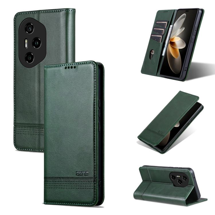 AZNS Magnetic Calf Texture Flip Leather Phone Case, For Honor Play 60, For Honor 400 Global 156.5mm, For Honor 300 Ultra, For Honor 300 Pro