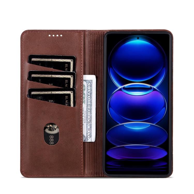 AZNS Magnetic Calf Texture Flip Leather Phone Case, For Honor Play 60, For Honor 400 Global 156.5mm, For Honor 300 Ultra, For Honor 300 Pro