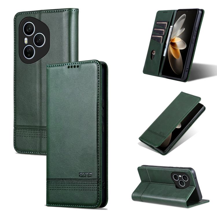 AZNS Magnetic Calf Texture Flip Leather Phone Case, For Honor 600 Lite Global, For Honor Play 10T 5G/400 Smart 5G, For Honor X70 5G, For Honor 400 Pro 5G Global 160.8mm