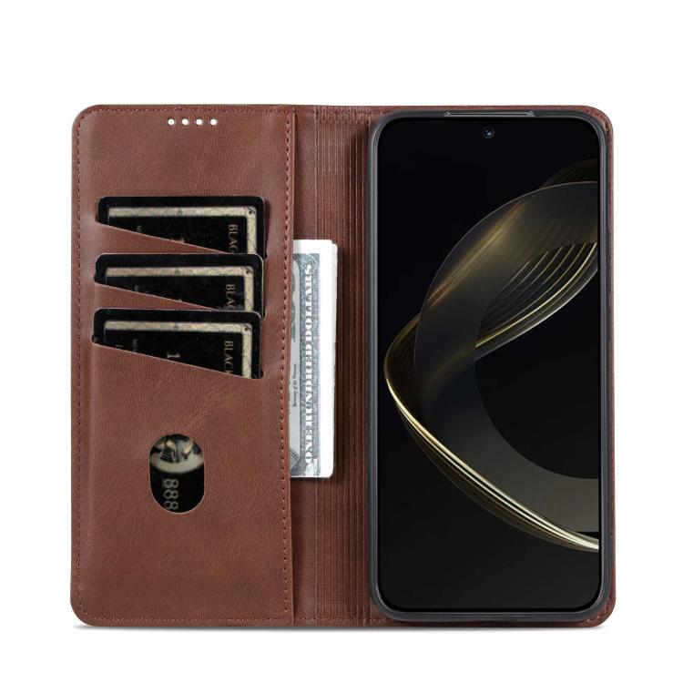 AZNS Magnetic Calf Texture Flip Leather Phone Case, For Honor X80 Pro Max 5G, For Honor Play 80 Plus 5G, For Honor 600 Pro Global, For Honor 600 Global