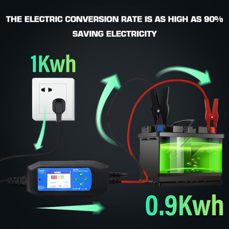 CAT-280 2 in 1 Car Battery Charger & Color Screen Battery Tester, EU Plug
