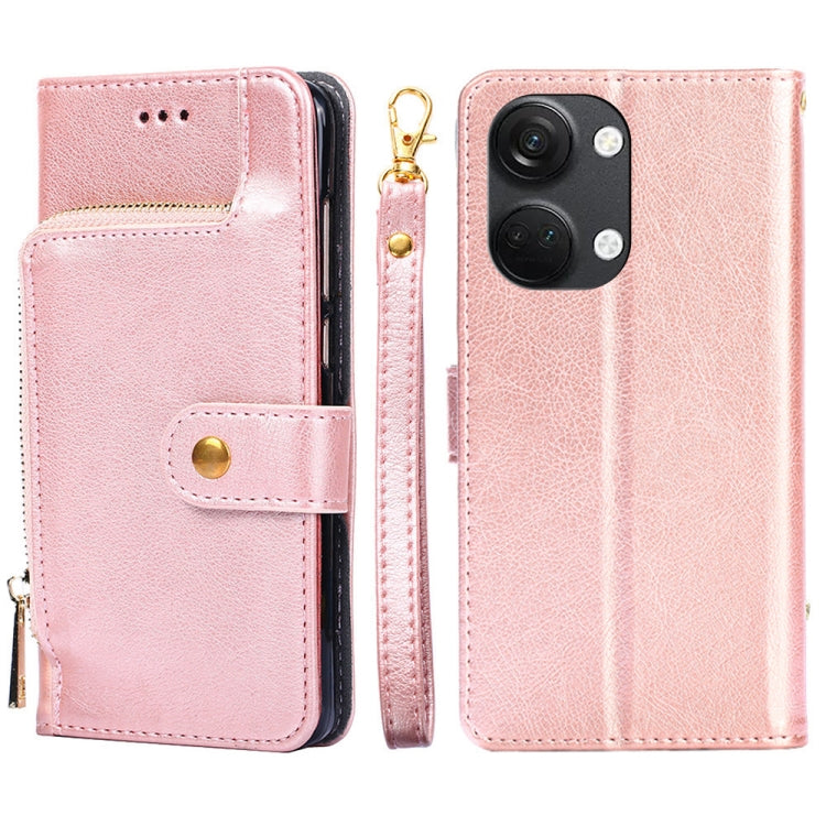 Zipper Bag Leather Phone Case, For OnePlus Ace 2V 5G