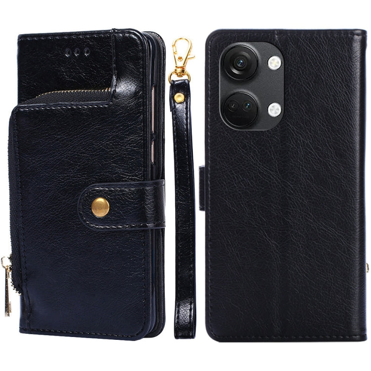 Zipper Bag Leather Phone Case, For OnePlus Ace 2V 5G