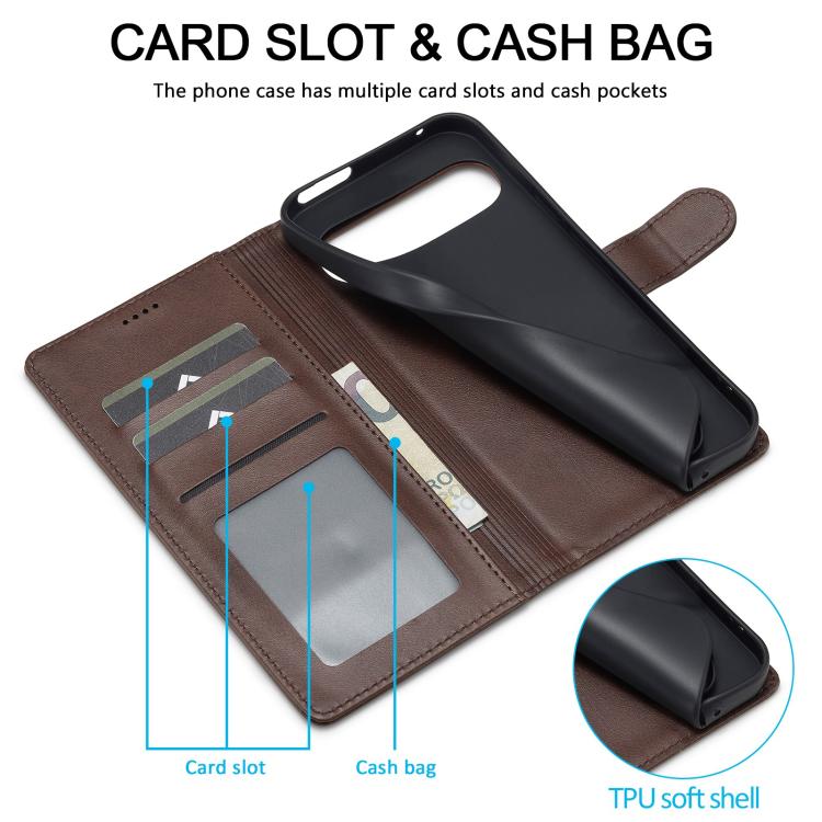 LC.IMEEKE Calf Texture Flip Leather Phone Case, For Google Pixel 11 Pro XL, For Google Pixel 11 / 11 Pro, For Google Pixel 10a, For Google Pixel 10 Pro XL