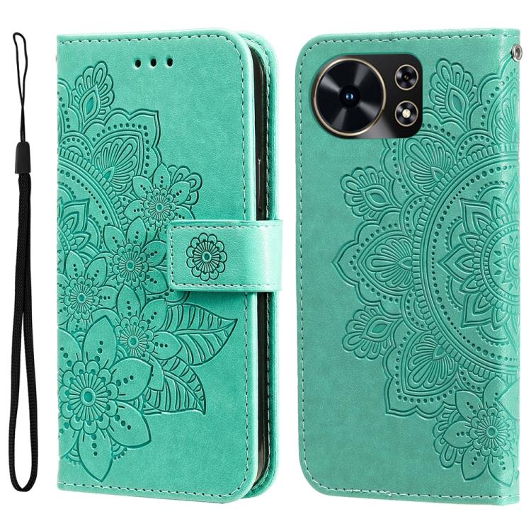 Seven-petal Flowers Embossing Leather Phone Case, For Huawei nova 14, For Huawei Enjoy 80, For Huawei nova 13 Pro, For Huawei nova 13 / nova 12
