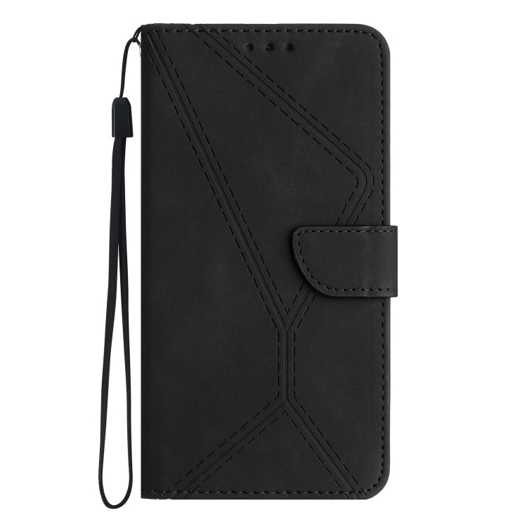 For Google Pixel 7a Stitching Embossed Leather Phone Case(Black)