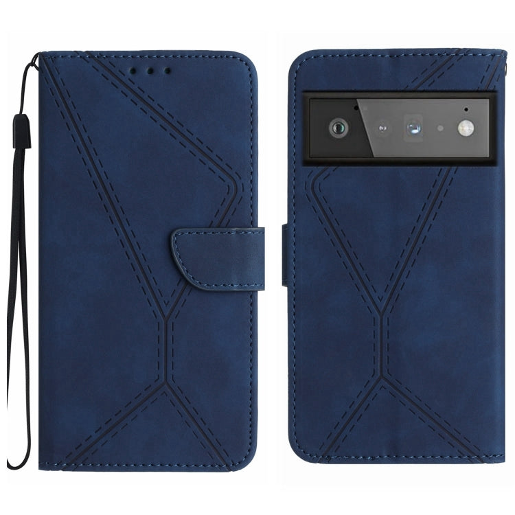 Stitching Embossed Leather Phone Case, For Google Pixel 6 Pro, For Google Pixel 6a
