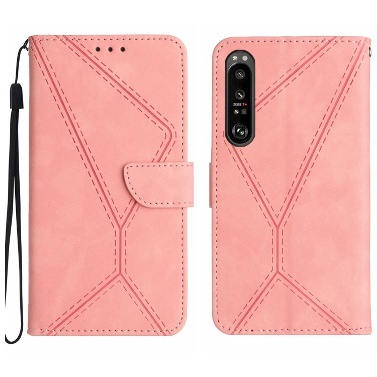 Stitching Embossed Leather Phone Case, For Sony Xperia 1 III, For Sony Xperia 1 IV, For Sony Xperia 1 V, For Sony Xperia 5 III