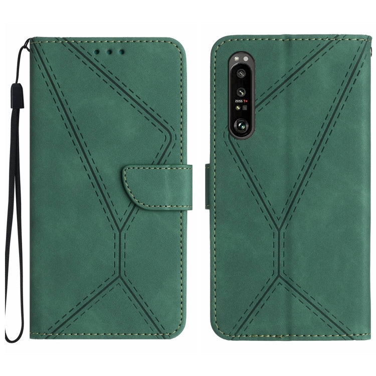Stitching Embossed Leather Phone Case, For Sony Xperia 1 III, For Sony Xperia 1 IV, For Sony Xperia 1 V, For Sony Xperia 5 III