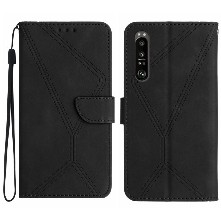 Stitching Embossed Leather Phone Case, For Sony Xperia 1 III, For Sony Xperia 1 IV, For Sony Xperia 1 V, For Sony Xperia 5 III