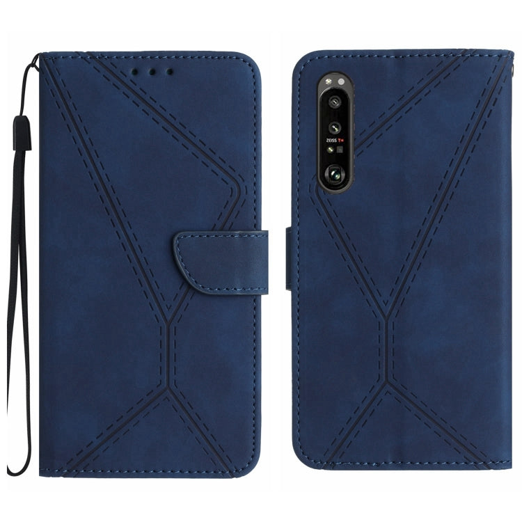 Stitching Embossed Leather Phone Case, For Sony Xperia 5 IV, For Sony Xperia 5 V, For Sony Xperia 10 III, For Sony Xperia 10 IV