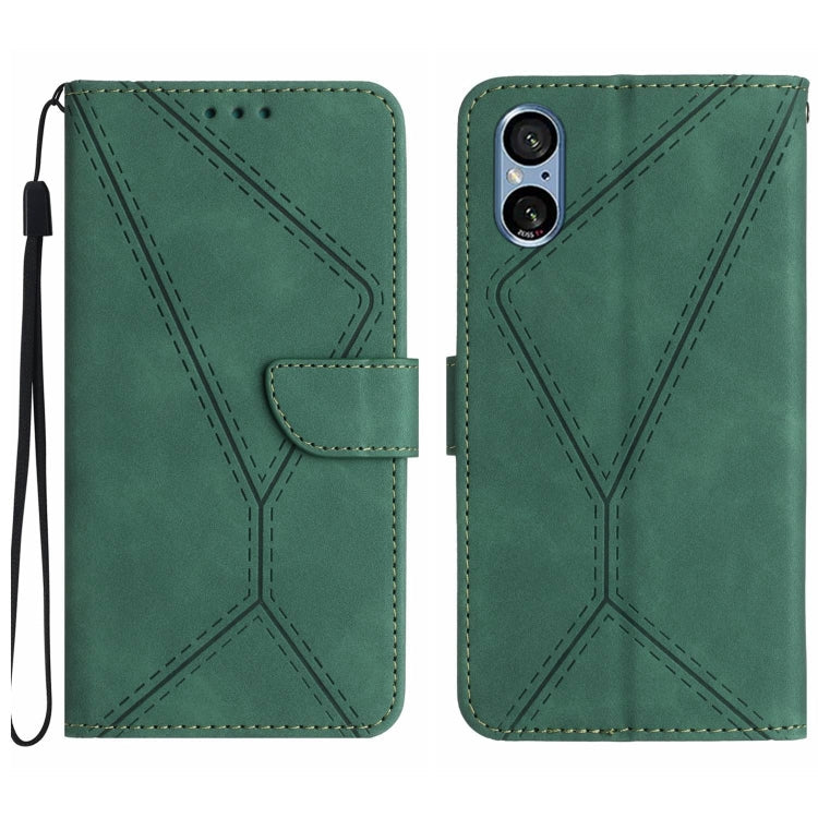 Stitching Embossed Leather Phone Case, For Sony Xperia 5 IV, For Sony Xperia 5 V, For Sony Xperia 10 III, For Sony Xperia 10 IV