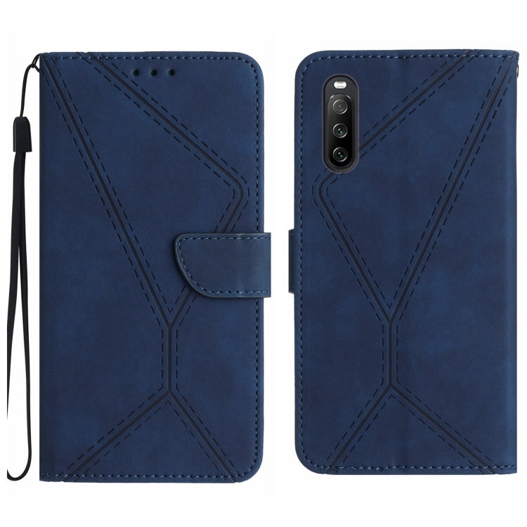 Stitching Embossed Leather Phone Case, For Sony Xperia 5 IV, For Sony Xperia 5 V, For Sony Xperia 10 III, For Sony Xperia 10 IV