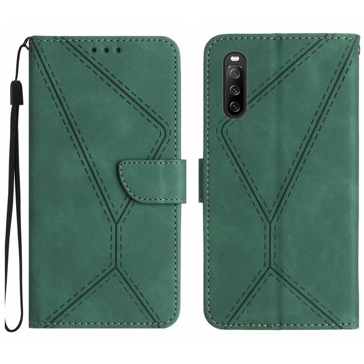 Stitching Embossed Leather Phone Case, For Sony Xperia 5 IV, For Sony Xperia 5 V, For Sony Xperia 10 III, For Sony Xperia 10 IV