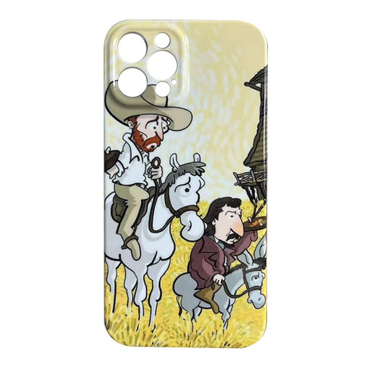 Oil Painting Pattern Glossy PC Phone Case, For iPhone XS Max, For iPhone 8 Plus / 7 Plus