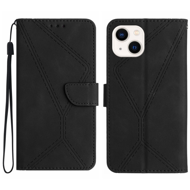 Stitching Embossed Leather Phone Case, For iPhone 14, For iPhone 14 Pro, For iPhone 14 Pro Max, For iPhone 13