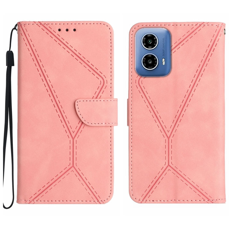Stitching Embossed Leather Phone Case, For Motorola Moto G34 5G, For Motorola Moto G Play 4G 2024, For Motorola Moto G Play 5G 2024, For Motorola Moto G Power 5G 2024