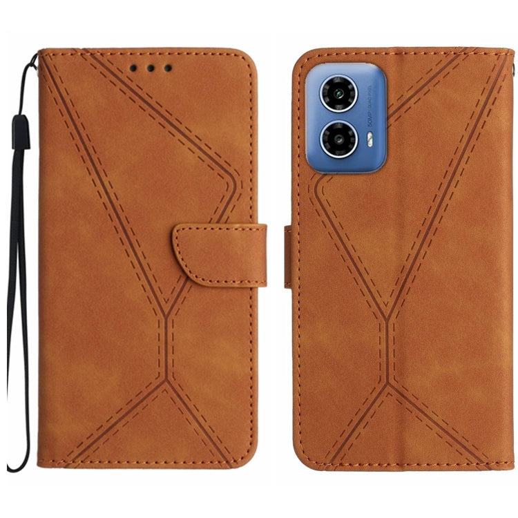 Stitching Embossed Leather Phone Case, For Motorola Moto G34 5G, For Motorola Moto G Play 4G 2024, For Motorola Moto G Play 5G 2024, For Motorola Moto G Power 5G 2024