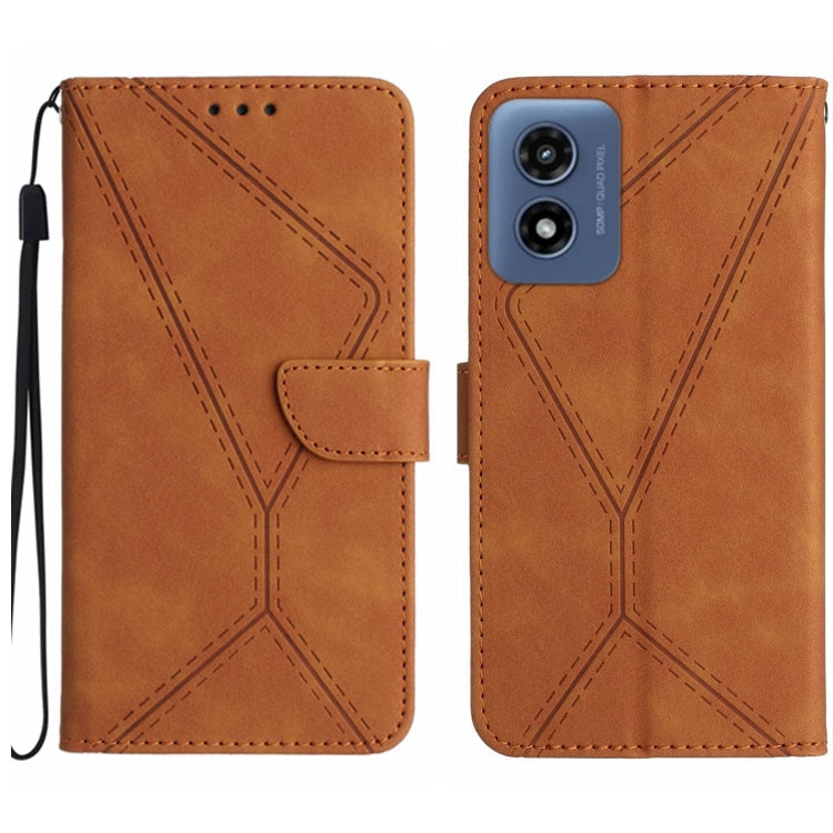 Stitching Embossed Leather Phone Case, For Motorola Moto G Stylus 5G 2024, For Motorola Moto G04 / G24, For Motorola Moto G34 5G, For Motorola Moto G Play 4G 2024