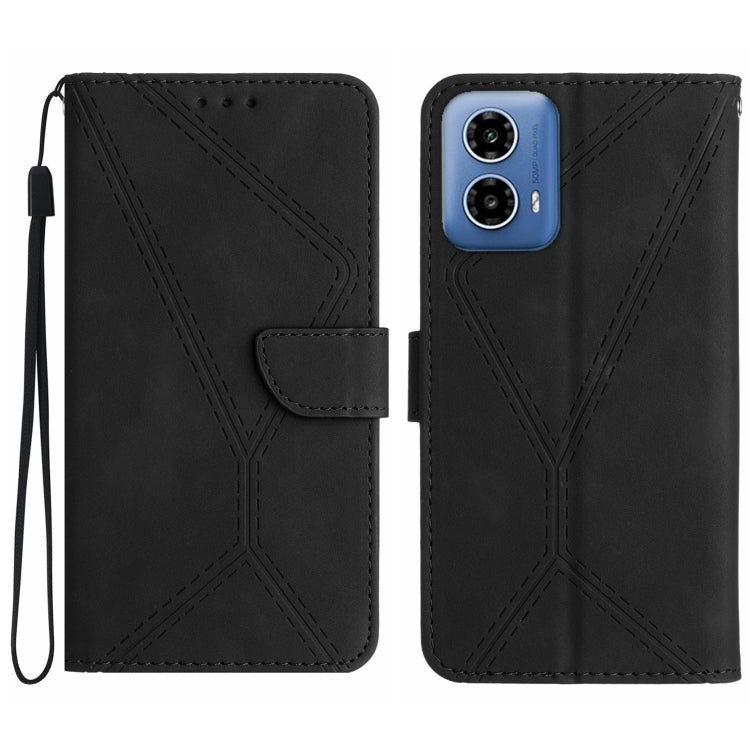 Stitching Embossed Leather Phone Case, For Motorola Moto G85 5G, For Motorola Edge 5G 2024, For Motorola Moto G Stylus 5G 2024, For Motorola Moto G04 / G24