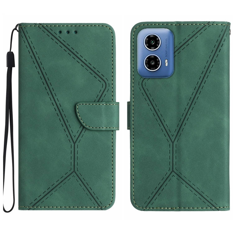 Stitching Embossed Leather Phone Case, For Motorola Moto G Play 2025, For Motorola Moto G75 5G, For Motorola Moto G35 5G, For Motorola Moto G55 5G