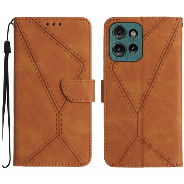 Stitching Embossed Leather Phone Case, For Motorola Moto G15, For Motorola Moto G 5G 2025, For Motorola Moto G Play 2025, For Motorola Moto G75 5G