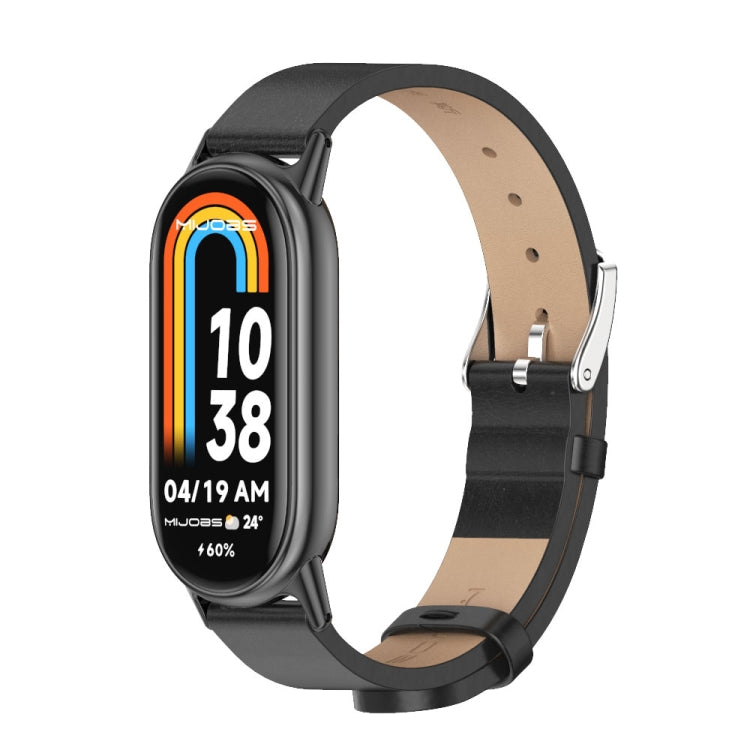 Mijobs Microfiber PU Leather Watch Band, For Xiaomi Smart Band 10 / 9 / 8
