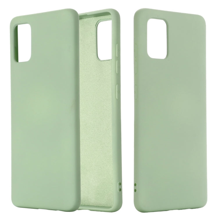 Solid Color Liquid Silicone Shockproof Full Coverage Protective Case, For Samsung Galaxy A51 5G